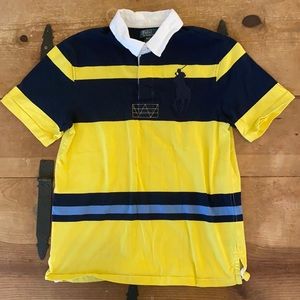 Polo by Ralph Lauren Boys Yellow & Navy Striped Polo Shirt